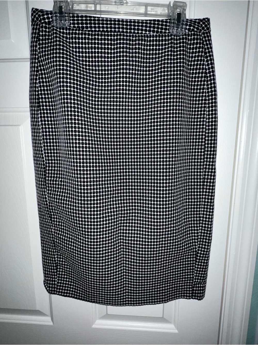Merona Black & White Grid-Print Pencil Skirt size 4